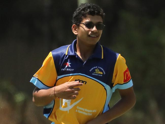 Fairfield-Liverpool’s Yash Deshmukh set up a classic finish with South Australia. (Photo by Jeremy Ng / Daily Telegraph NewsLocal)