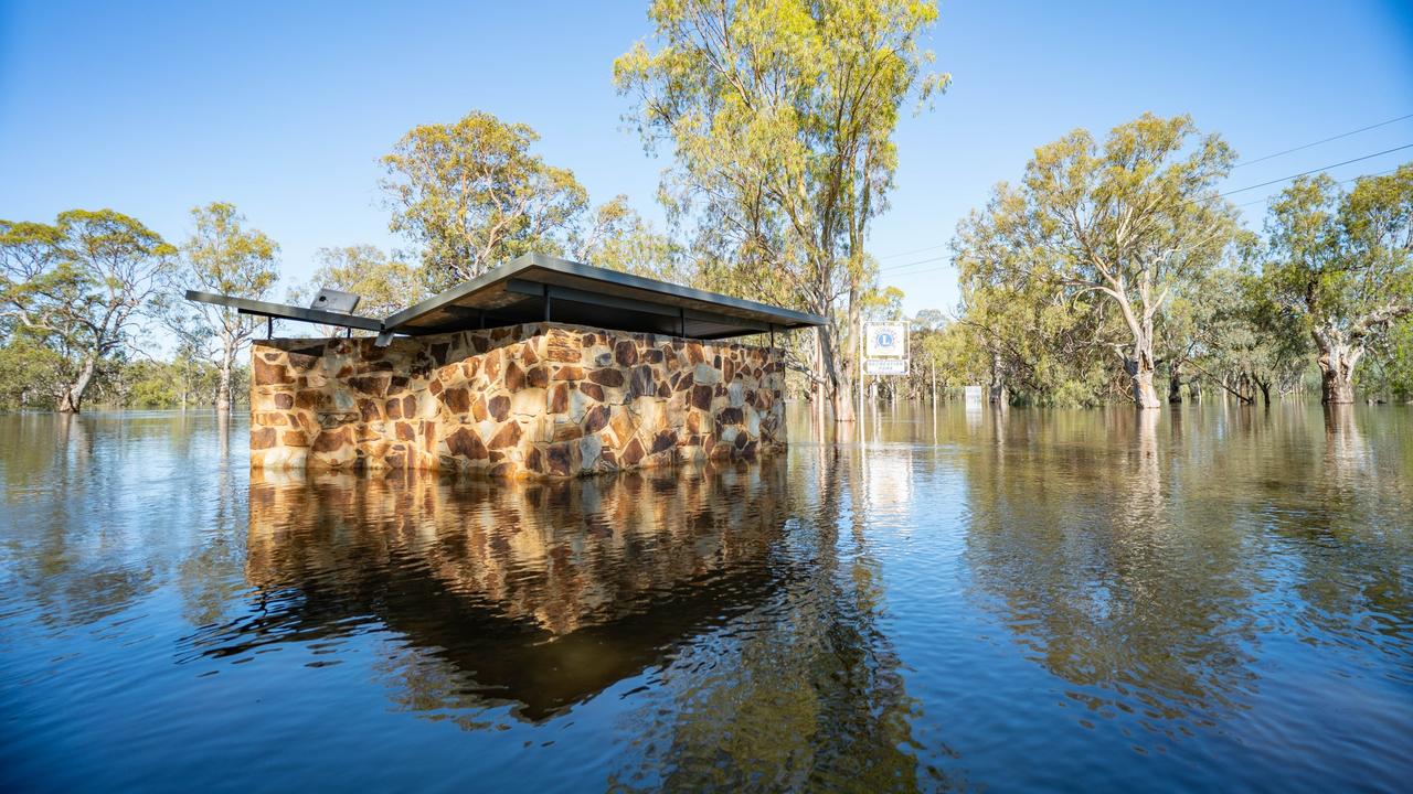 Floodwaters in Loxton. Picture: Murray River Pix