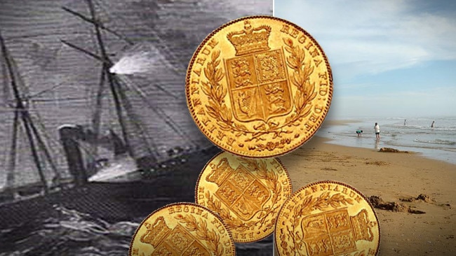 Thousands of gold sovereign coins stolen in a daring ship robbery 140 years ago might still be hidden in the sands and caves around Inverloch.