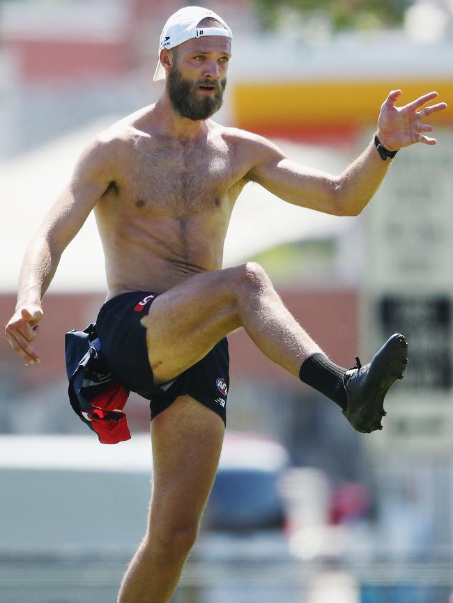 Max Gawn at Melbourne training.