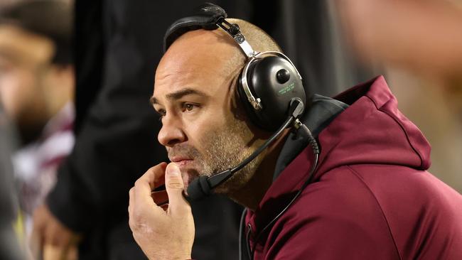 SYDNEY, AUSTRALIA - JULY 15: Brett Stewart looks on during the round 20  NRL match between Manly Sea Eagles and North Queensland Cowboys at 4 Pines Park on July 15, 2023 in Sydney, Australia. (Photo by Tim Allsop/Getty Images)