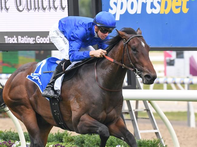 Aleppo Pine ridden by Jye McNeil wins the The Courier Handicap at Sportsbet-Ballarat Racecourse on December 07, 2024 in Ballarat, Australia. (Photo by Brett Holburt/Racing Photos via Getty Images)