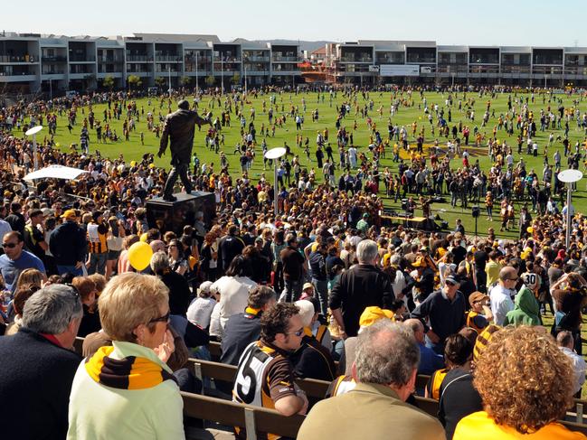 Hawthorn has been based at Waverley Park (pictured in 2008) since 2006, but is set to move to its new $100m headquarters in Dingley late this year. Picture: Michael Dodge