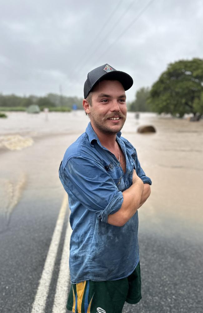 Pinnacle resident Daniel Manning had gone down to Cattle Creek in Gargett along Mackay-Eungella Rd to see if he could help out in his tinny. January 16, 2023. Picture: Heidi Petith