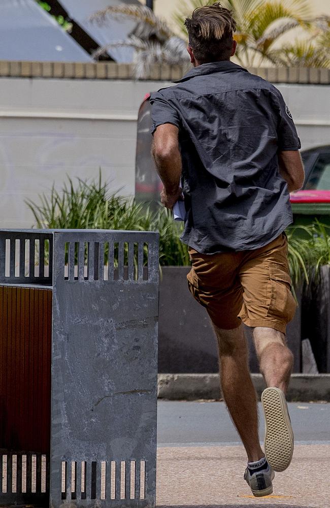 Marriage sprinted away from media after he appeared in court. Picture: Jerad Williams