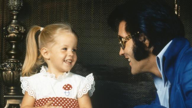 Elvis and Lisa Marie Presley. Picture: Getty Images