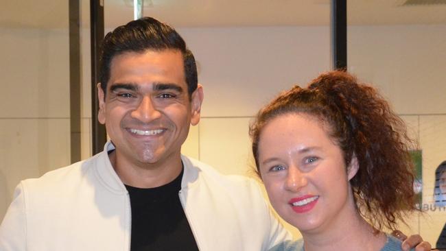 Dilruk Jayasinha and Mel Buttle at the Comedy Fest. Picture: Supplied