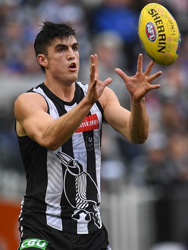 Brayden Maynard in action for Collingwood.