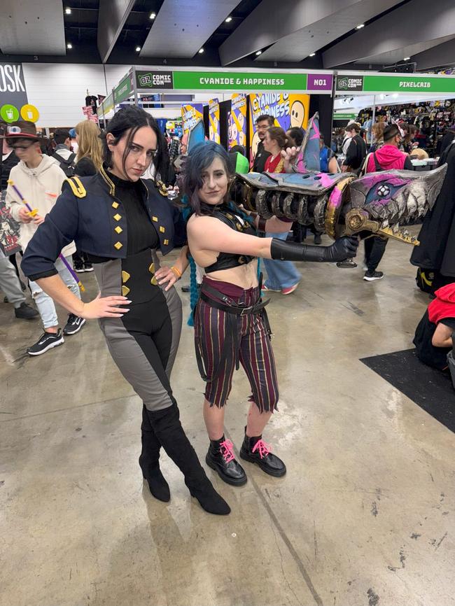 Zoe Brunsdon and Maeve Brunsdon attend the Oz Comic Con Melbourne at the Melbourne Convention & Exhibition Centre on Sunday, June 08, 2025. Picture: Jack Colantuono