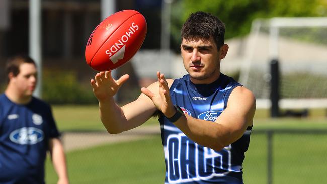 Mature-age Geelong draftee is vying for an early-season spot. Picture: Alison Wynd