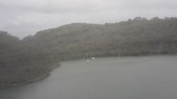 The last picture taken as the seaplane continued its right hand turn at Cowan Bay and entered Jerusalem Bay where it nose dived. 