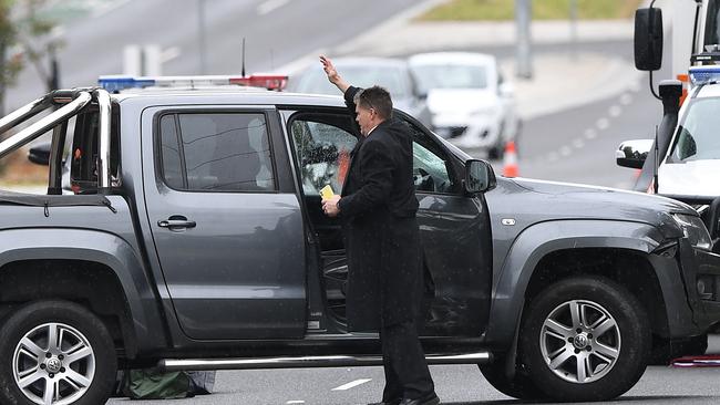 A dumped VW Amarok was found in Bayswater. Picture: Julian Smith/AAP.