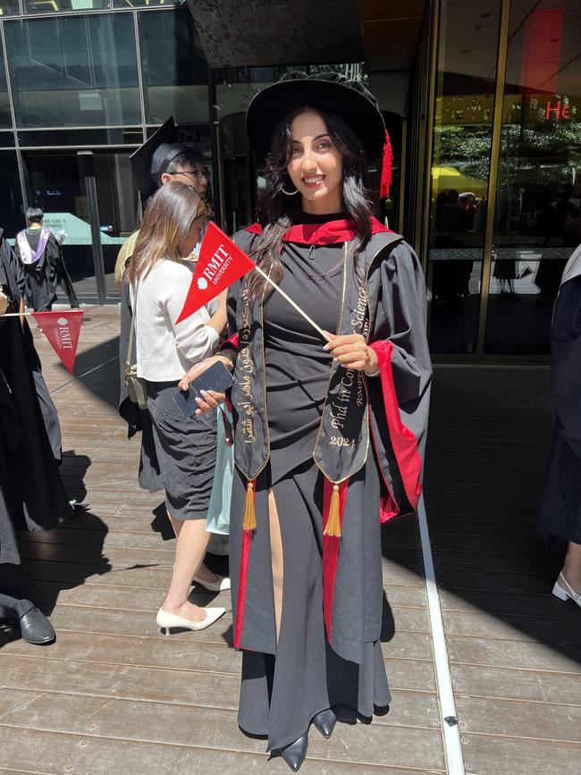 Dr Futoon Abushaqra (PhD in Computer Science) at the RMIT University graduation day on Wednesday, December 18, 2024. Picture: Jack Colantuono