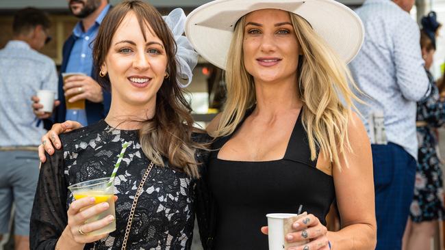 Katrina Warland and Veronica Ray at Crystalbrook Riley's Melbourne Cup Event. Picture: Emily Barker