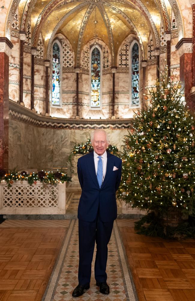 It is the first Christmas broadcast in 14 years to be filmed away from the royal estate. Picture: Aaron Chown – WPA Pool/Getty Images