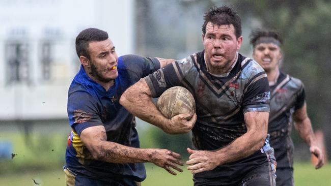 Ballina captain-coach Jamie Lyon in action against Murwillumbah at Kingsford Smith Park, Ballina, in the Northern Rivers Regional Rugby League.