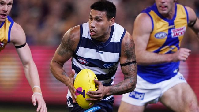 Tim Kelly wants to get to the West Coast Eagles, but will the Cats budge? Picture: AAP