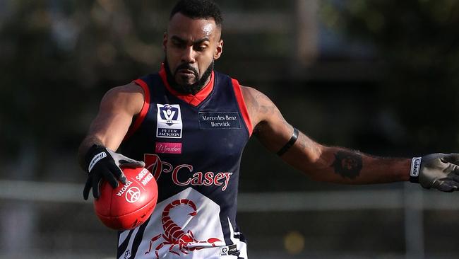 Heritier Lumumba playing for VFL side Casey. Picture: Mark Dadswell