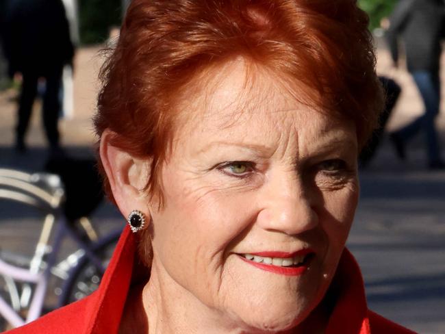 SYDNEY, AUSTRALIA - NewsWire Photos JUNE 10, 2022:  Pauline Hanson pictured (left) as she arrives at the Federal Court, Sydney CBD. Former senator Brian Burston suing One Nation leader Pauline Hanson over a series of allegations he sexually assaulted staffers. Picture: NCA NewsWire / Damian Shaw