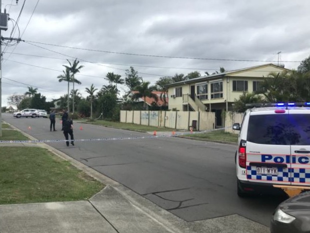 Police are investigating an alleged stabbing at Raceview overnight. Picture: Supplied/9 News/Twitter