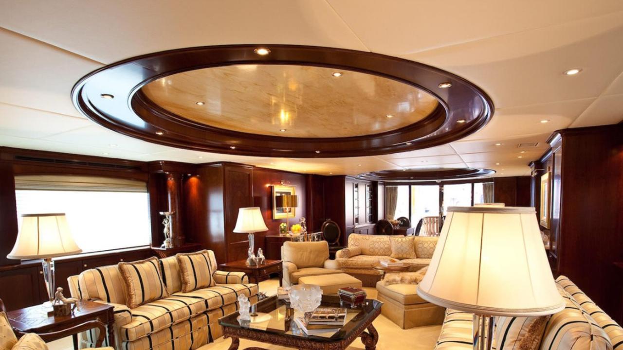 Inside the superyacht Keri Lee III.