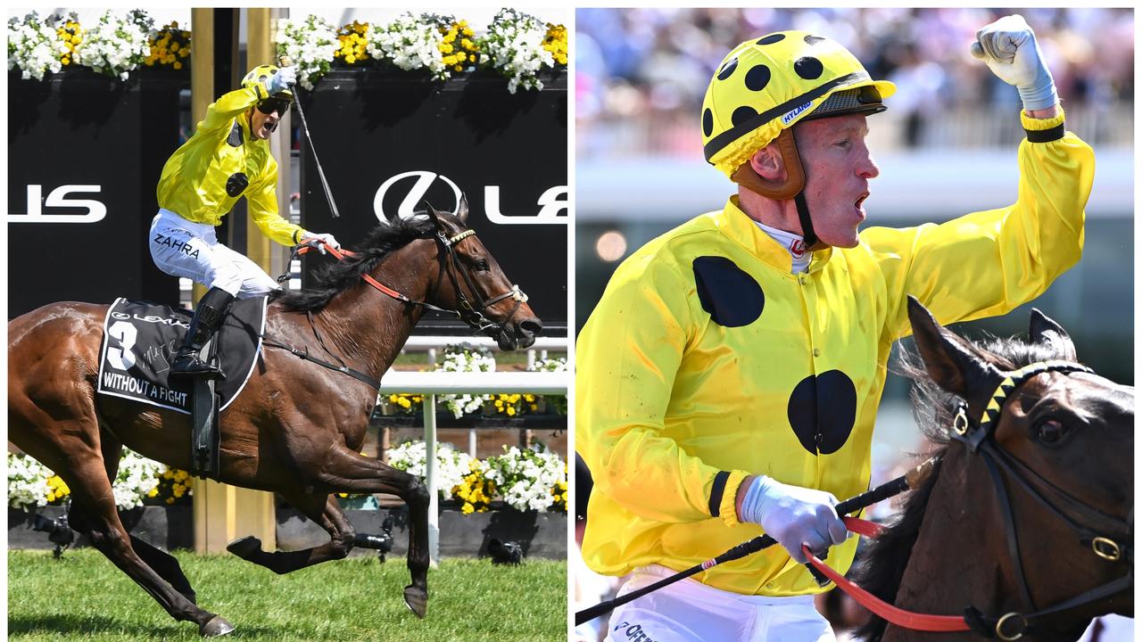 Das Wagnis von Jockey Mark Zahra zahlt sich aus, denn Without a Fight gewinnt den Melbourne Cup, die Lieblingsflops und drei Pull-Up-Lame