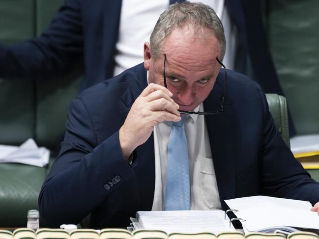 CANBERRA, AUSTRALIA - NewsWire Photos JUNE 23 2021:Barnaby Joyce during Question Time at Parliament House in Canberra. Picture: NCA NewsWire / Martin Ollman