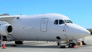 The BAE 146 is a 4-engine, high-wing, regional jet aircraft. VH-SFV was manufactured in 1987 and was configured for airfreight operations. Pic: ATSB