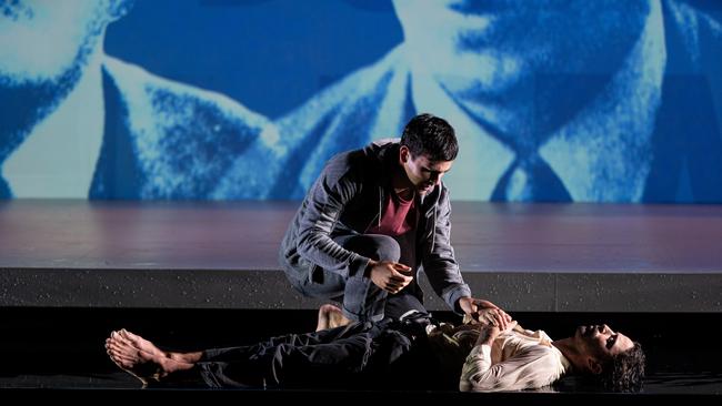 Ainsley Melham and Mason Kelly in Watershed – The Death of Dr Duncan. Picture: Andrew Beveridge, supplied by Adelaide Festival 2022.