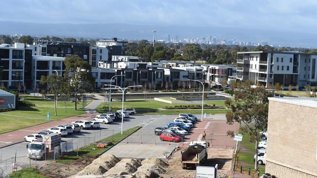 New housing at West Lakes, seen from the top of the UnitingSA building. Picture: Naomi Jellicoe