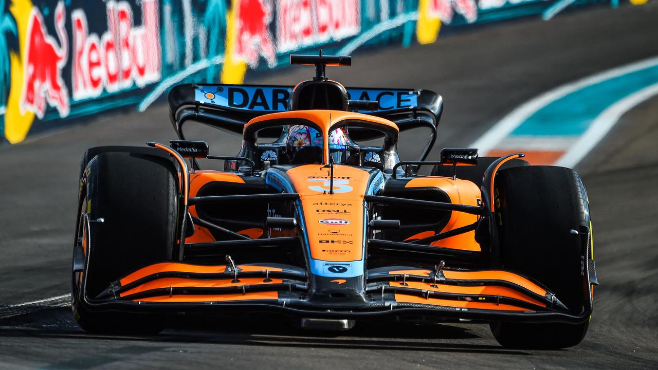 Daniel Ricciardo was reprimanded by officials. (Photo by CHANDAN KHANNA / AFP)