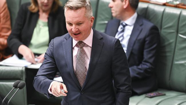 Energy Minister Chris Bowen during Question Time. Picture: Martin Ollman