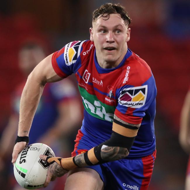 Kurt Mann of the Newcastle Knights is in for another position switch in 2022. Photo: Ashley Feder/Getty Images