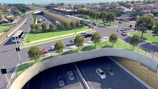 Design for the Elder St green bridge connecting both sides of Greensborough Rd and the Watsonia Station carpark.