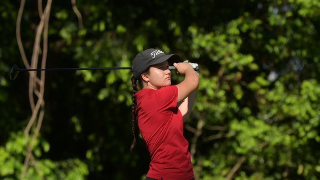 Kelvin Grove State College golfer Caitlin Van Der Kruk.