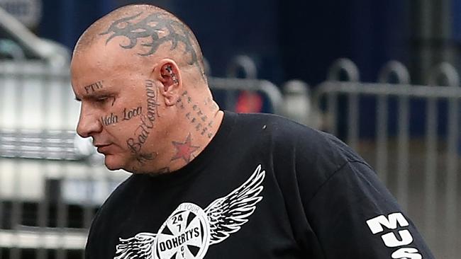 Lee Undy of motorcycle club Bandidos photographed in Melbourne in 2012.