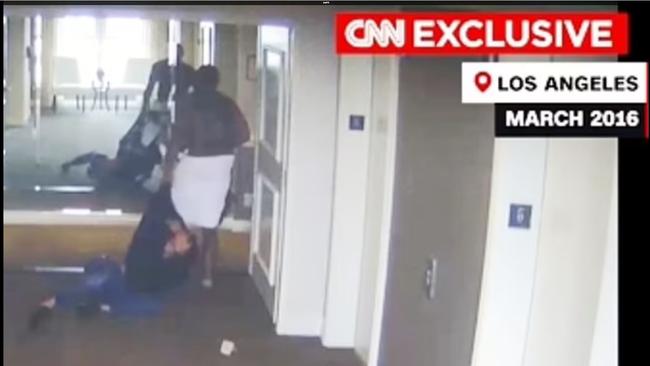 Screen grab from exclusive CNN CCTV footage showing rapper Sean 
