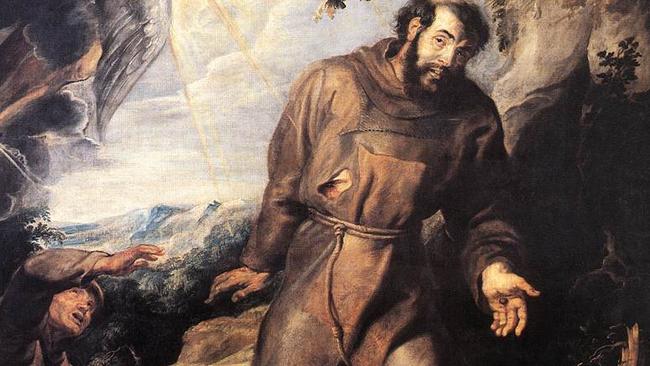 History: St Francis of Assisi receiving the Stigmata by Peter Paul Rubens c.1635. Public domain i