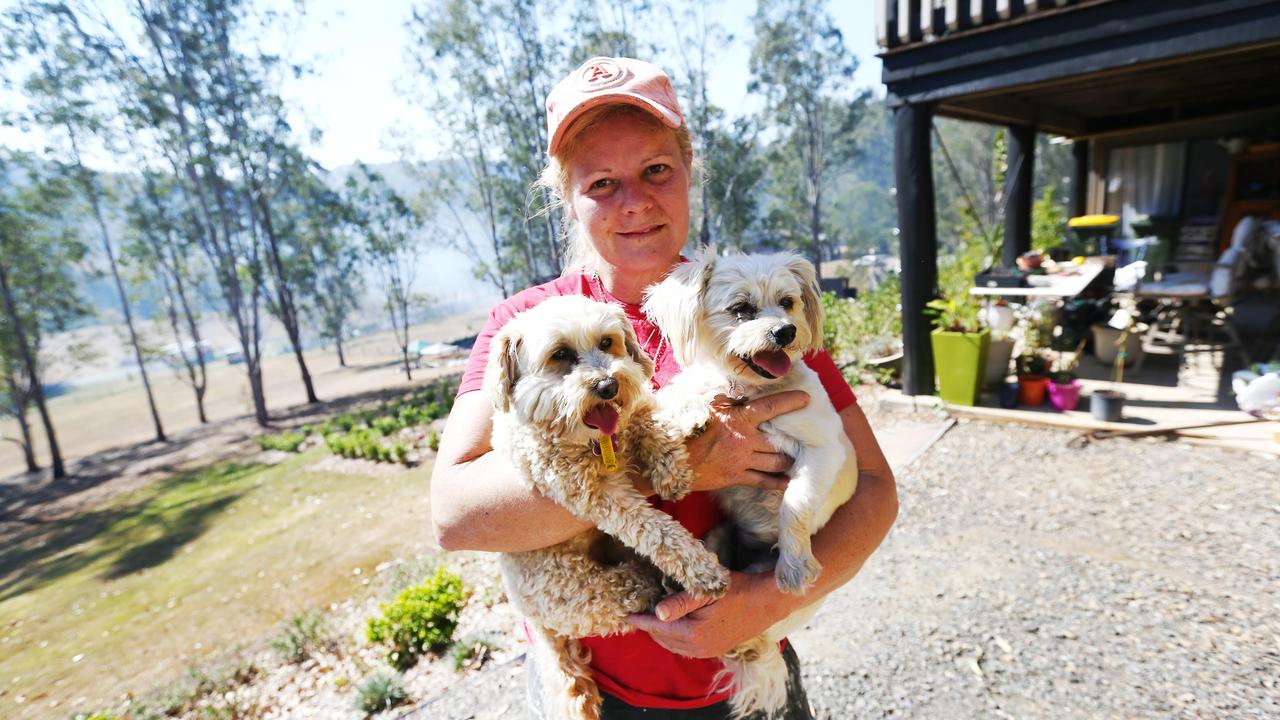 Firefighters brace for the worst as fires continue to burn in the Canungra and Sarabah regions. Picture: NIGEL HALLETT