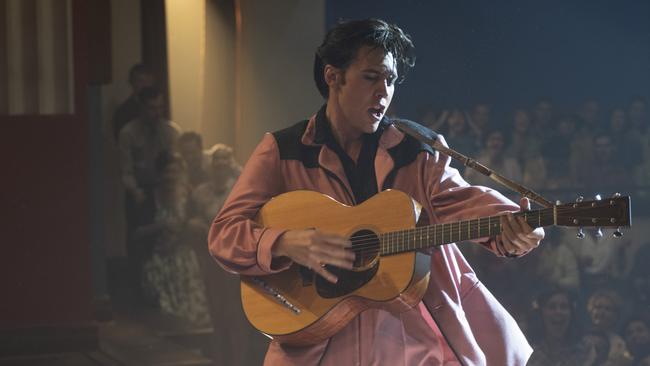 Austin Butler as Elvis Presley in Baz Luhrmann’s Elvis.