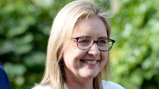 Jacinta Allan when she was announced as the new Premier of Victoria at Parliament House in Melbourne. Picture: Andrew Henshaw