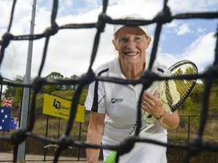 Funding has been allocated for the Joan Nicoll Tennis Centre in Tweed. Picture is Joan on the court in Tweed. Picture: Blainey Woodham