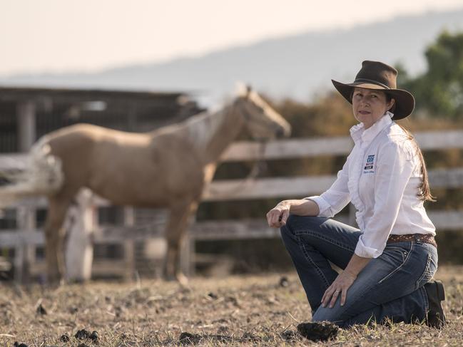 One Nation candidate Sharon Lohse at her property in Biggenden. Picture: John Wilson 