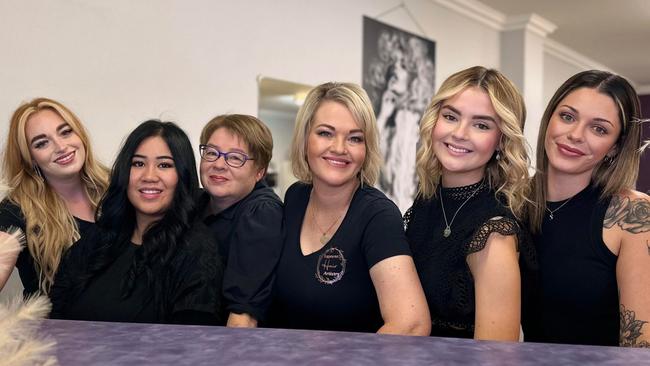 #2 The team at Supreme Hair Artistry. Pictured: (L-R) Emily Farey, Kali Bunt, Kerry Revill, Susy Flick, Alicia Pegg and Monica Canu.