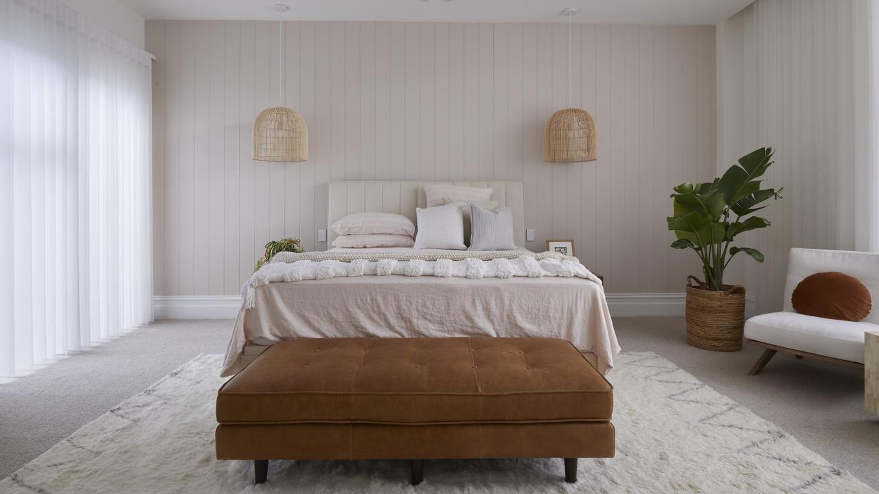 Neutral doesn’t equal boring and this room is a perfect example of that, Neale said. Picture: The Block