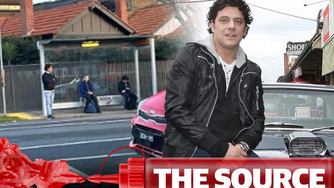 Wog Boy star Vince Colosimo has been spotted waiting for a bus in Melbourne.