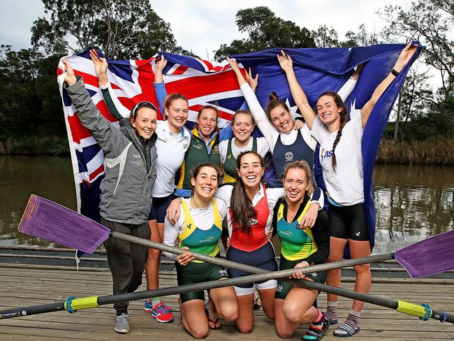 The women's eight has just been selected to go to Rio because the Russians have been banned. The women's eight — TOP ROW: Sarah Banting (cox) Georgina Gotch, (second) Megan Volker (third), Charlotte Sutherland (fourth Alex Hagan (fifth) Jessica Morrison BOTTOM ROW: Fiona Albert, Molly Goodman, Lucy Stephan Picture: Tim Carrafa