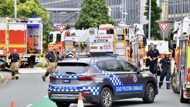 Police, fire and ambulance crews were called to Doherty St, Birtinya, after reports of a gas leak.