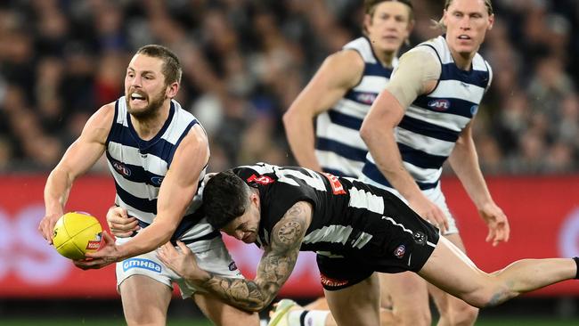 Geelong’s Tom Atkins is one of the competition’s most improved players this year. Picture: Getty Images