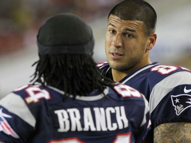 Former NFL star Aaron Hernandez has been identified as the shooter in a 2012 drive-by. Picture: Supplied
